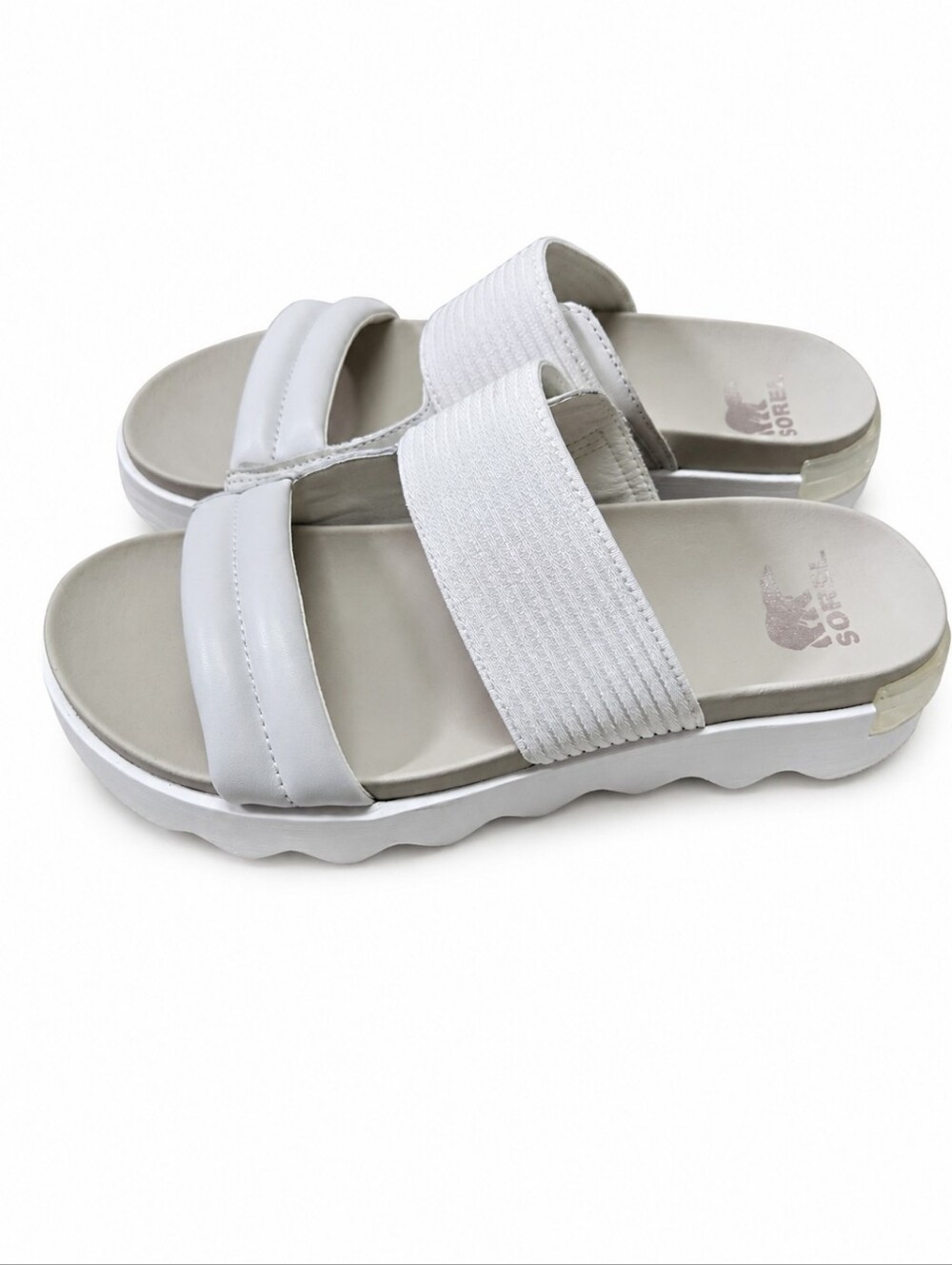 Sorel White Women's Slide Sandals